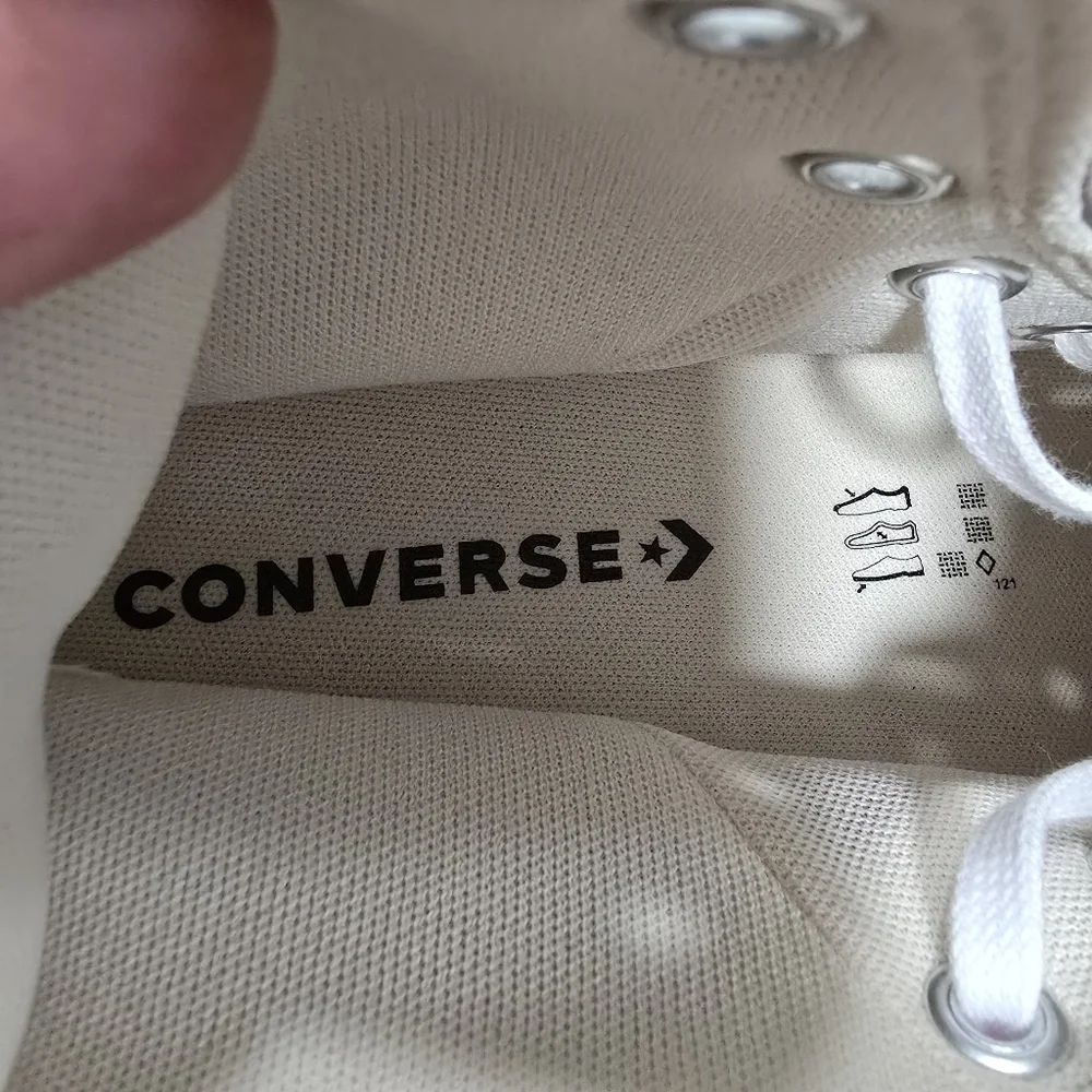 Converse All Stars Canvas Chunks Trainer  Gray High-Top Sneakers Womens Size 9.5 - Picture 4 of 16